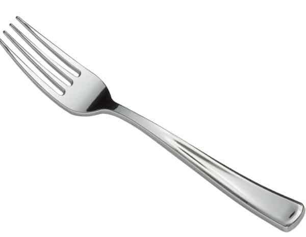 flat silver fork