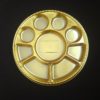 Metallic 9 Compartment Gold Plates Metallic 9 Compartment Gold Plates