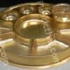 9 compartment gold plastic plate