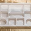 10 compartment disposable white plastic plates 15