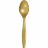 Gold Plastic spoon