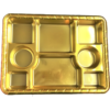 Gold 8 compartment disposable plastic thali Gold 8 compartment disposable plastic thali