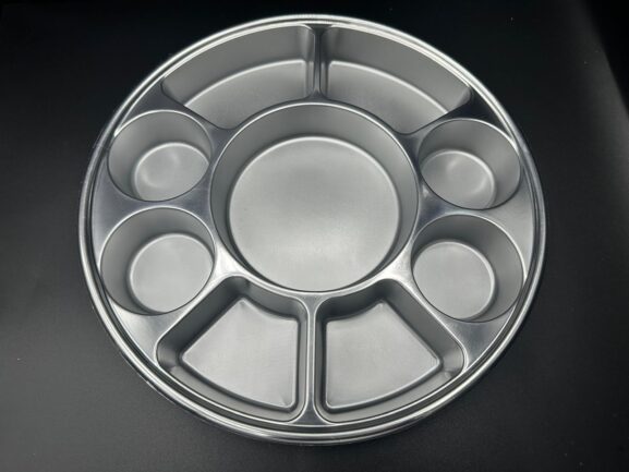 9 Compartment Silver color Thali 9 Compartment Silver color Thali
