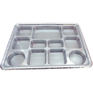 Silver color 11 compartment plastic thali