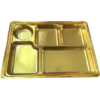 Gold 5 compartment disposable plastic thali Gold 5 compartment disposable plastic thali
