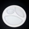 White 3 Section Appetizer Plate with Cup Holder