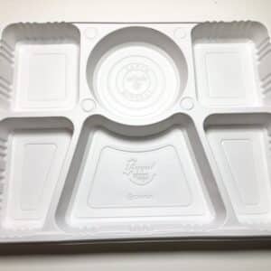 6 compartment biodegradable disposable plate-lunch tray 1