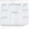 8 Compartment Plate (Thali ) w/ Lid, 10 Pcs To go Container Thali - White  #40885