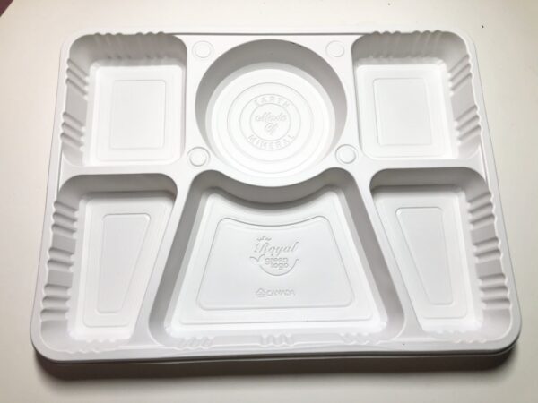 Bio-Degradable 6 Compartment Lunch Plate -  - Virgin